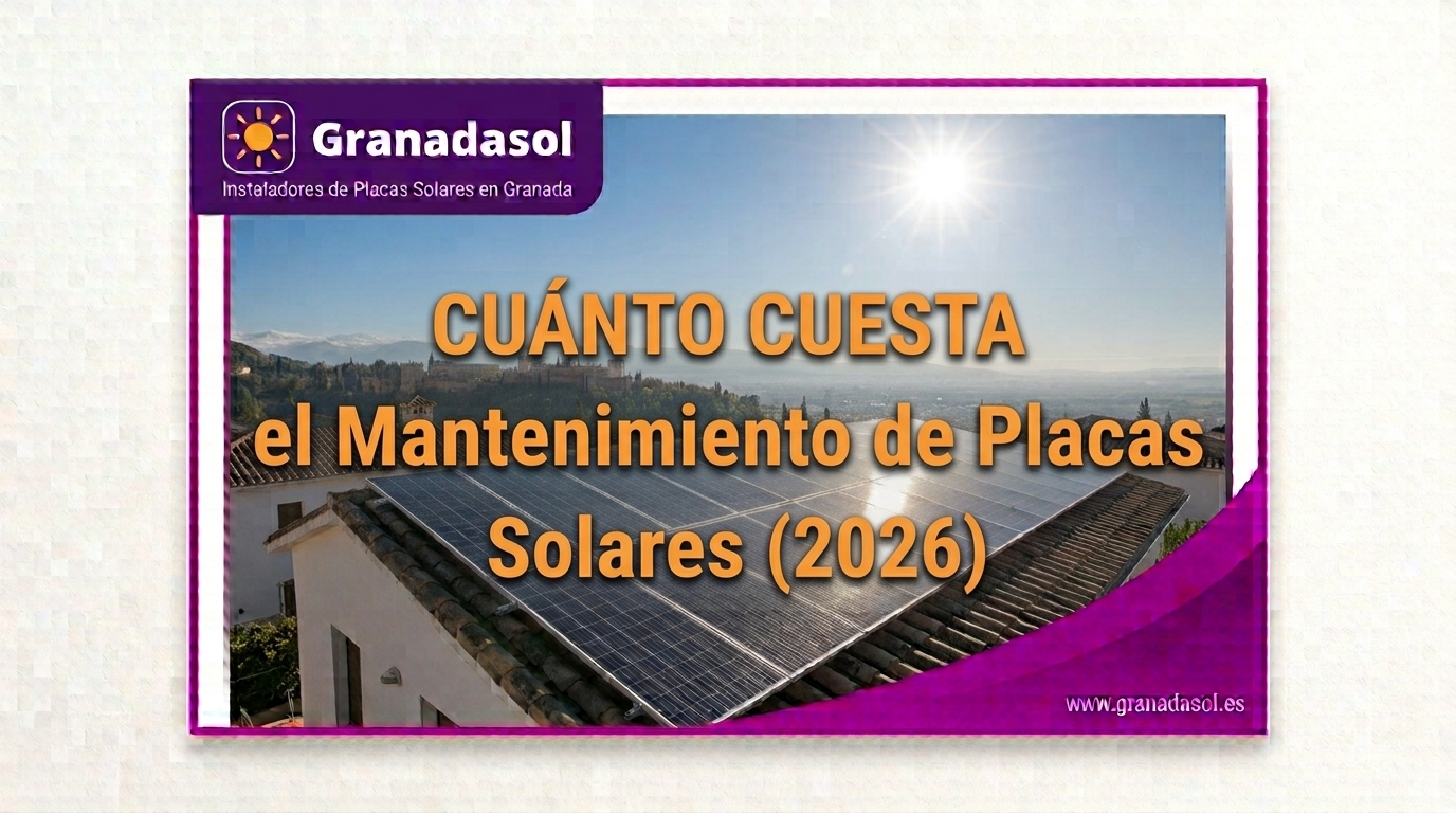 Técnico revisando el inversor de una instalación de placas solares